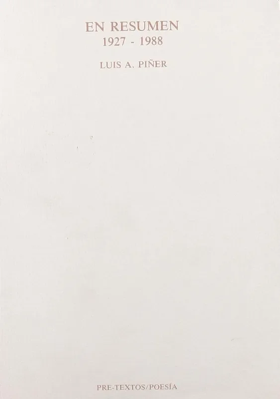 áEn resumen (1927-1988) – Blau Press