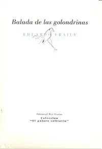 Balada de las golondrinas – Blau Press